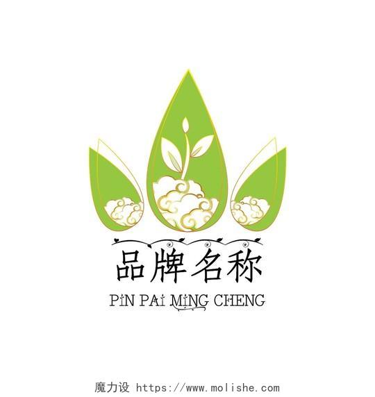 绿色元素logo设计茶叶logo设计